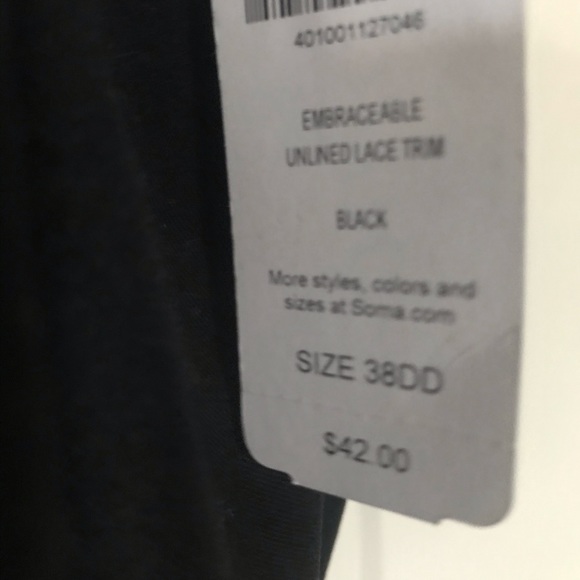 Soma black bra 38 dd NWT - Picture 2 of 2